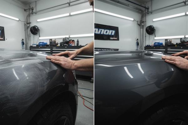 Paint correction before and after preview